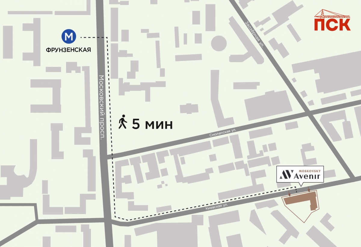 Апарт‐отель Moskovsky AVENIR находится в 10 минутах ходьбы от метро 