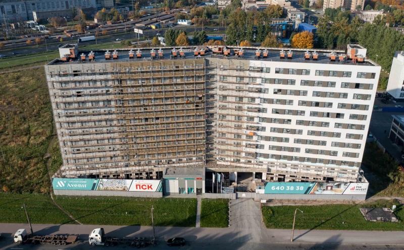 Ход строительства апарт-отелей Avenir сентябрь